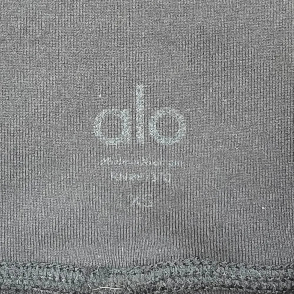 Alo Yoga High Waist Moto Leggings Women's XS Black Ribbed Activewear Pants